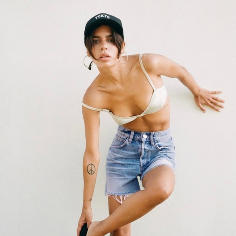 Zara Straight denim shorts